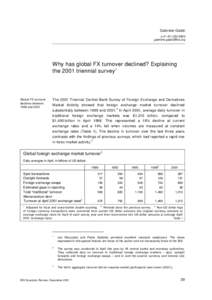 Gabriele Galati (+Why has global FX turnover declined? Explaining the 2001 triennial survey1