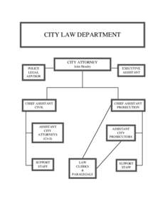 CITY LAW DEPARTMENT  CITY ATTORNEY POLICE LEGAL ADVISOR