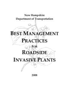 NHDOT Best Management Practices for Roadside Invasive Plants