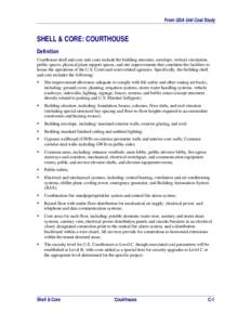 GSA Unit Cost Study - Shell & Core: Courthouse