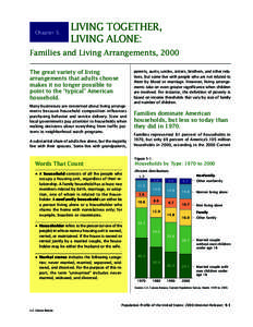 Chapter 5.  LIVING TOGETHER, LIVING ALONE: Families and Living Arrangements, 2000