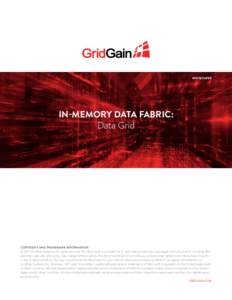 WHITE PAPER  IN-MEMORY DATA FABRIC: Data Grid  COPYRIGHT AND TRADEMARK INFORMATION