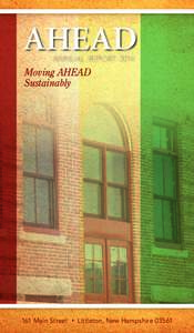 AHEAD ANNUAL REPORT 2014 Moving AHEAD Sustainably