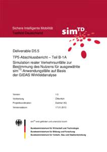 Microsoft Word - simTD-TP5-Abschlussbericht_Teil_B1-A_GIDAS-Wirkgradanalyse_V10