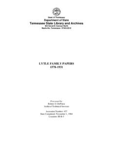 Lytle family / Robert Todd Lytle / Ohio