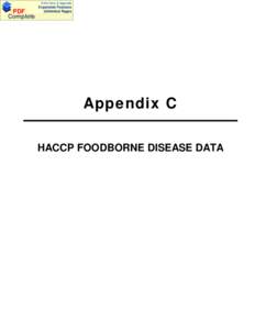 Appendix C - HACCP Foodborne Disease Data