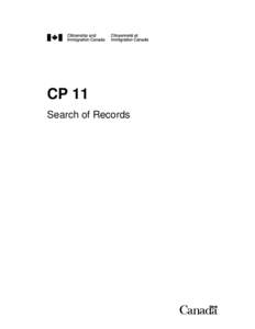 CP 11 - Search of Records