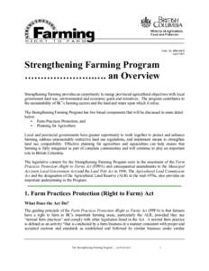 Strengthening Farming Program...An Overview