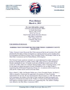 OHIO ETHICS COMMISSION William Green Building 30 West Spring Street, L3 Columbus, Ohio[removed]Telephone: ([removed]