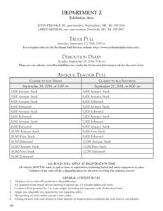 DEPARTMENT Z Exhibition Area JOHN FERNALD III, superintendent, Nottingham, NH, Tel[removed]JARED MESSINA, asst. superintendent, Deerfield, NH, Tel[removed]
