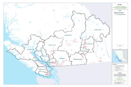 This map shows the municipalities and regional districts