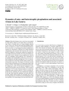 Biological oceanography / Planktology / Microbiology / Cyanobacteria / Photosynthetic picoplankton / Virus / Microbial food web / Phytoplankton / Plankton / Biology / Water / Aquatic ecology