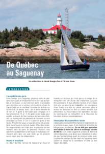 Michel Sacco  De Québec au Saguenay Un voilier dans le chenal Beaujeu face à l’île aux Grues.