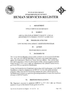 ATTACHMENT 3 LOW INCOME HOME ENERGY ASSISTANCE PROGRAM (LIHEAP) DETAILED MODEL PLAN PUBLIC LAW 97-35, AS AMENDED FISCAL YEAR (FY) __2013________ GRANTEE