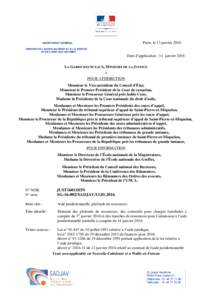 Paris, le 13 janvierSECRÉTARIAT GÉNÉRAL SERVICE DE L’ACCÈS AU DROIT ET À LA JUSTICE ET DE L’AIDE AUX VICTIMES