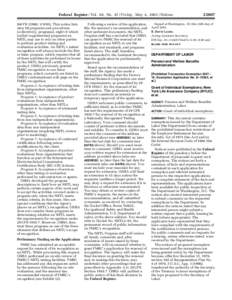 Federal Register / Vol. 66, No[removed]Friday, May 4, [removed]Notices (60 FR 12980, [removed]This notice lists nine (9) programs and procedures (collectively, programs), eight of which (called supplemental programs) an NRTL