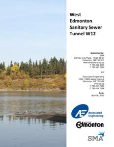 West Edmonton Sanitary Sewer Tunnel W12  Submitted by: