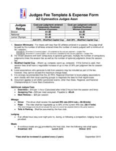 Judges Fee Template & Expense Form AZ Gymnastics Judges Assn Judges Rating Brevet National