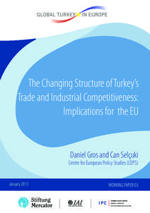 The Changing Structure of Turkey’s Trade and Industrial Competitiveness: Implications for the EU