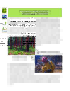 Forest Service ARRA Investments: A Socioeconomic Assessment The American Recovery and Reinvestment Act of[removed]ARRA) aims to create jobs and jumpstart the economy while addressing the nation’s social and environmental
