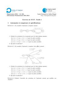 Département IMA / 4A (S8) Informatique FondamentaleLaure Gonnord et Julien Forget http://laure.gonnord.org/pro/