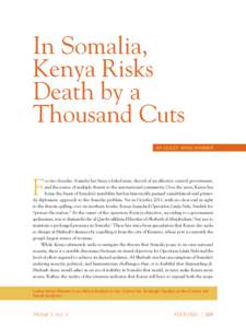 In Somalia, Kenya Risks Death by a Thousand Cuts By Lesley Anne Warner