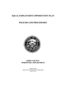 Equal Employment Opportunity Plan: Policies and Procedures