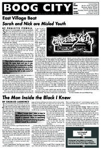 BOOG CITY A COMMUNITY NEWSPAPER FROM A GROUP OF ARTISTS AND WRITERS BASED IN AND AROUND NEW YORK CITY’S EAST VILLAGE ISSUE 30 DECEMBER 2005 FREE  Florencia Böhtlingk