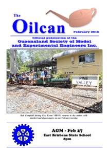 February 2012 Official publication of the Queensland Society of Model and Experimental Engineers Inc.