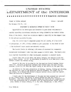 UNITED STATES  I ~EPARTMENT of the INTERIOR