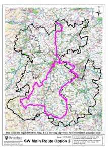 ­  This is not the legal definitive map. It is a working copy only. For information purposes only. Scale: 1:370,000  The Shirehall, Abbey Foregate