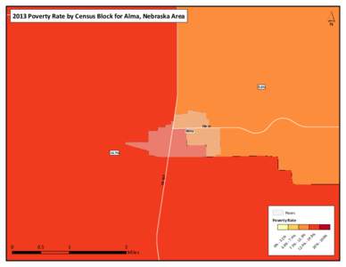 ´  2013 Poverty Rate by Census Block for Alma, Nebraska Area US[removed]%