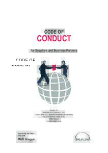 CODE OF  CONDUCT for Suppliers and Business Partners  Version: 2.0