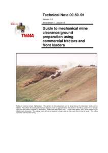 Technical Note[removed]Version 1.0 Amendment 1, July 2013 Guide to mechanical mine clearance/ground