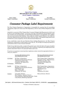 Consumer Package Label Requirements