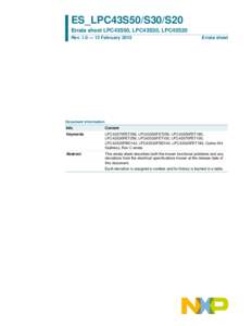 I²C / Embedded systems / Synchronous dynamic random-access memory / NXP Semiconductors / Datasheet / I²S / Dynamic random-access memory / Microcontroller / Erratum / Computer hardware / Technology / Computer memory