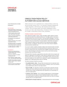 ORACLE RIGHTNOW POLICY AUTOMATION CLOUD SERVICE