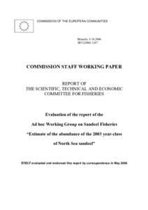 COMMISSION OF THE EUROPEAN COMMUNITIES  Brussels, [removed]SEC[removed]COMMISSION STAFF WORKING PAPER