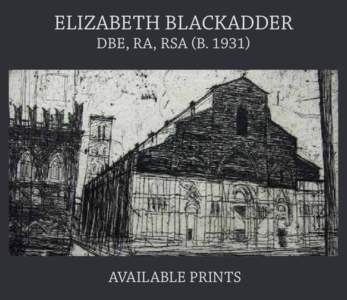 ELIZABETH BLACKADDER DBE, RA, RSA (BAVAILABLE PRINTS  Abyssinian Cat, coloured etching, edition of 80, 36 x 30 cms