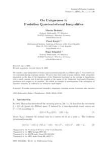Mathematics / Operator theory / Fourier analysis / Spectral theory of ordinary differential equations / Method of characteristics / Mathematical analysis / Lipschitz continuity / Ordinary differential equation