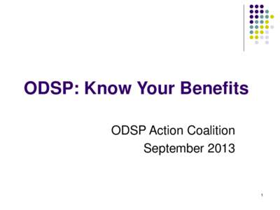 ODSP: Know Your Benefits ODSP Action Coalition September[removed]