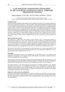 24  Regolith and Landscapes in Eastern Australia LATE HOLOCENE AGGRADATION AND INCISION IN THE NAAS RIVER, AUSTRALIAN CAPITAL TERRITORY