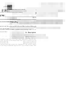 TECHNICAL INFORMATION DATA SHEET  TI2292 Copyright, Eastman Kodak Company, 2001  Revised 6-02