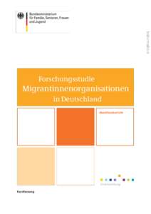 Information  Forschungsstudie Migrantinnenorganisationen in Deutschland