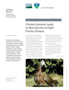 Animal diseases / Virology / Agriculture in the United States / Cooperative State Research /  Education /  and Extension Service / Rural community development / Virus / Influenza / Vaccine / RNA interference / Biology / Genetics / Molecular genetics