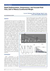 Petrology / Military terminology / Overpressure / Integrated Ocean Drilling Program / Submarine landslide / Petroleum reservoir / Sedimentary rock / Turbidity current / Pore water pressure / Geology / Plate tectonics / Earth