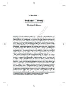 CHAPTER 1  Feminist Theory TE