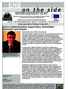 ENB  on the side A Special Report on Selected Side Events at the Bonn Climate Change Conference - May 2012