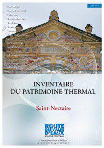 Saint-Nectaire – Inventaire du patrimoine thermal – Route des Villes d’Eaux du Massif Central  Remerciements