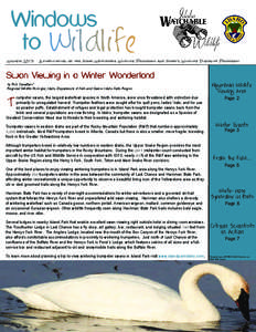 Window to Wildlife Newsletter - Winter 2013